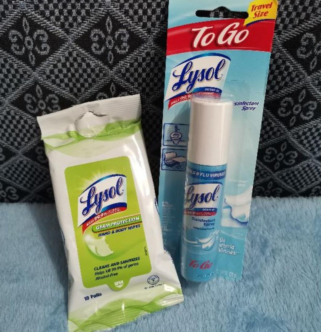 Disinfecting wipes and spray