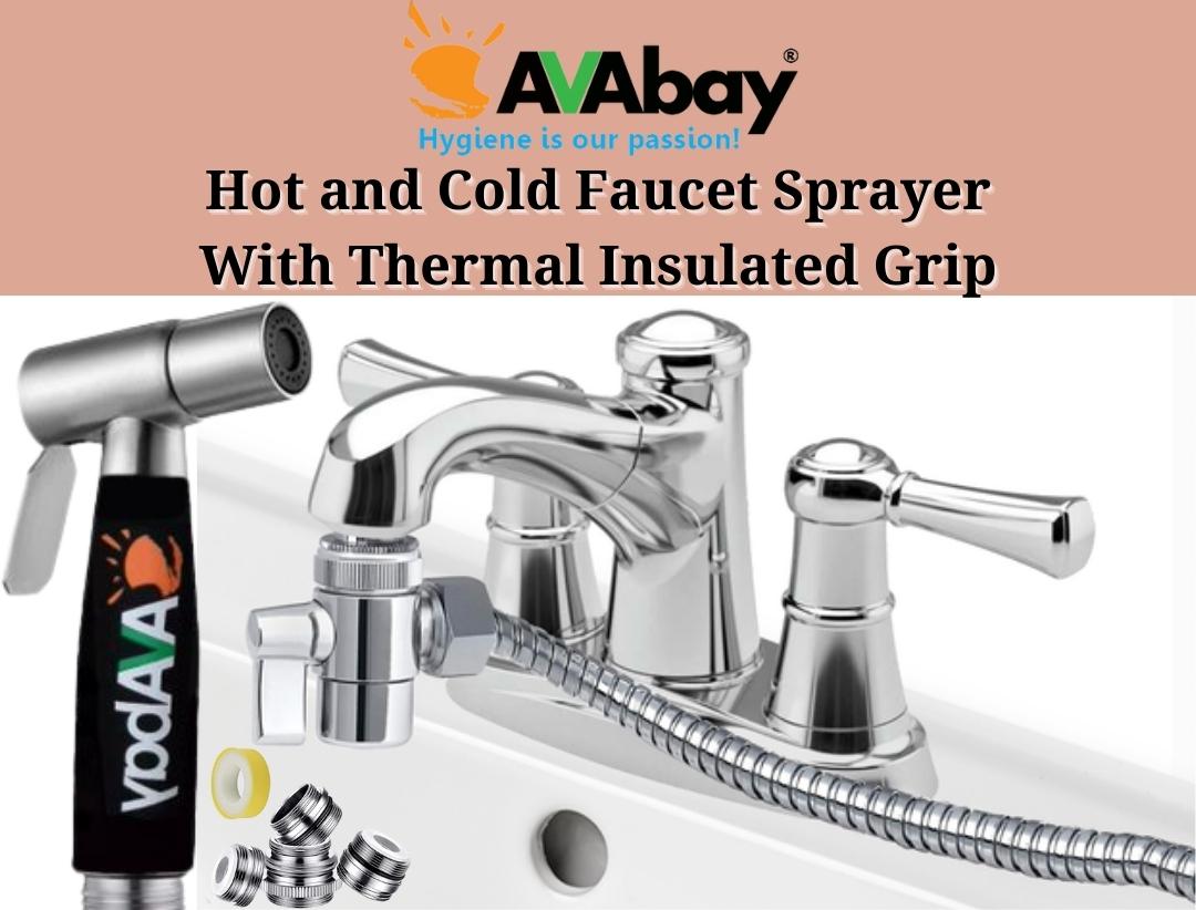 Hot and Cold Faucet Sprayer With Thermal Insulated Grip