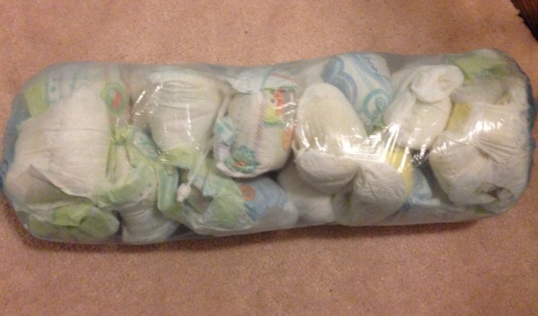 diapers full in bag
