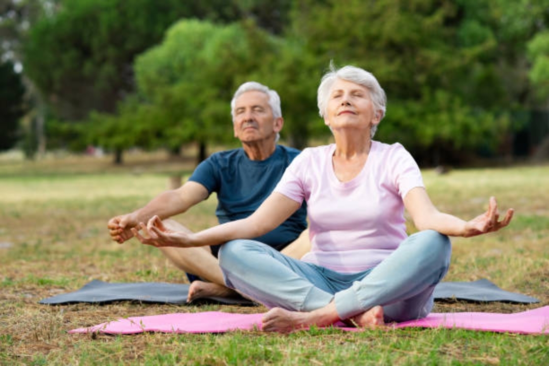 elderly yoga